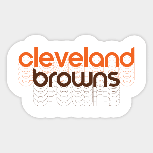 cleveland browns retro Sticker by mbloomstine